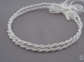 No. 13. Off-White Pearl Twist with Rhinestones